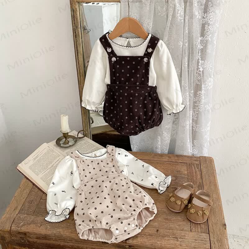 Baby Toddler Girl Dot Romper/Top - image 2