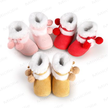 Baby Pompom Fleece Boots - image 1
