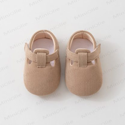 Baby Solid Color Prewalker Shoes - Khaki - 7C - image 1