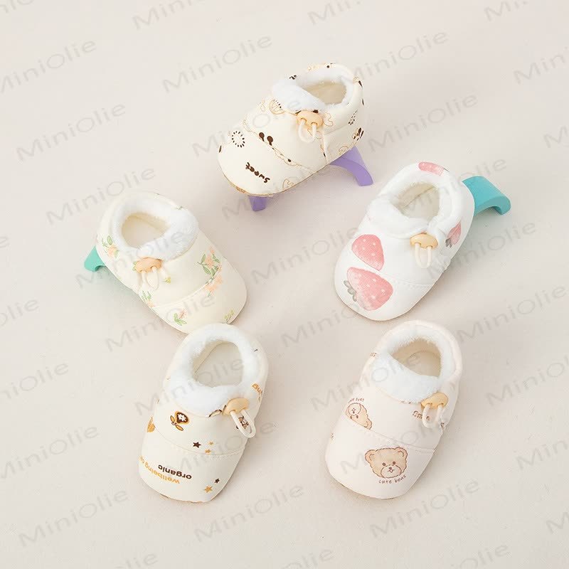 Baby Fleece Lined Strawberry Shoes - image 4