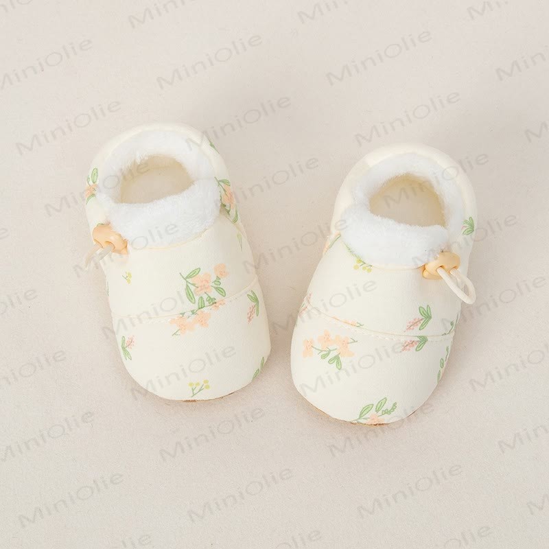 Baby Fleece Lined Strawberry Shoes - Floral - 7C - image 2