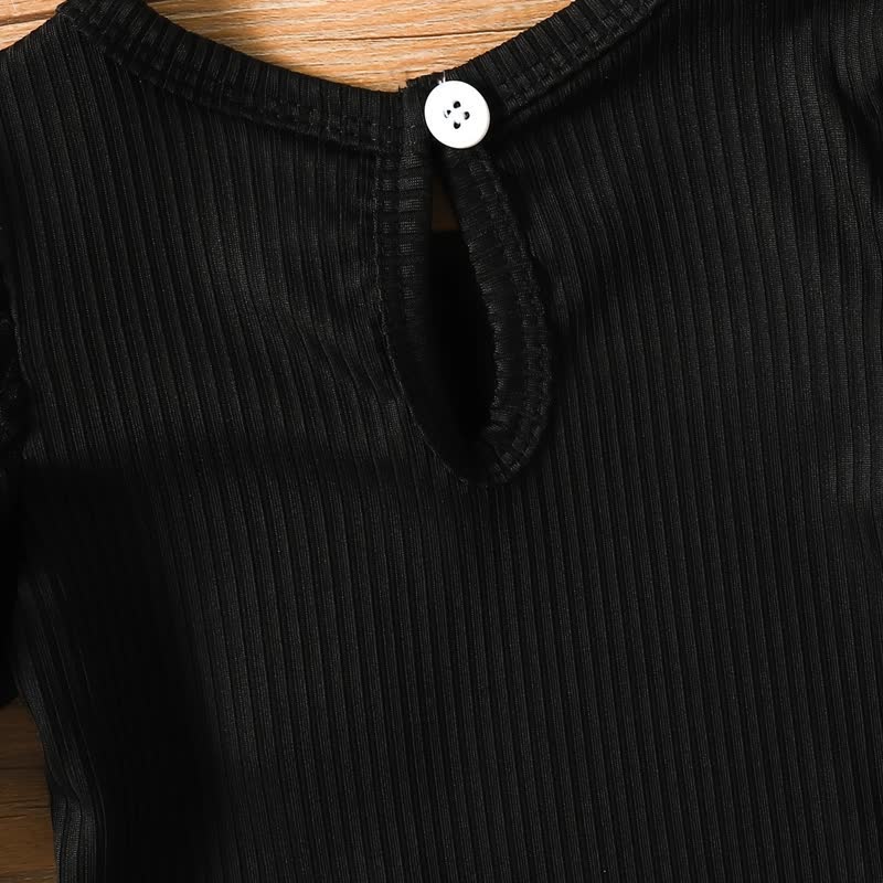 Baby Girl Puff Sleeve Bodysuit & Pants With A Bow - image 6