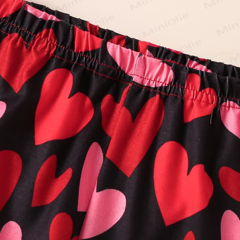 DADDY IS MY VALENTINE Baby Girl Love Flying Sleeves Bodysuit & Pants - image 9