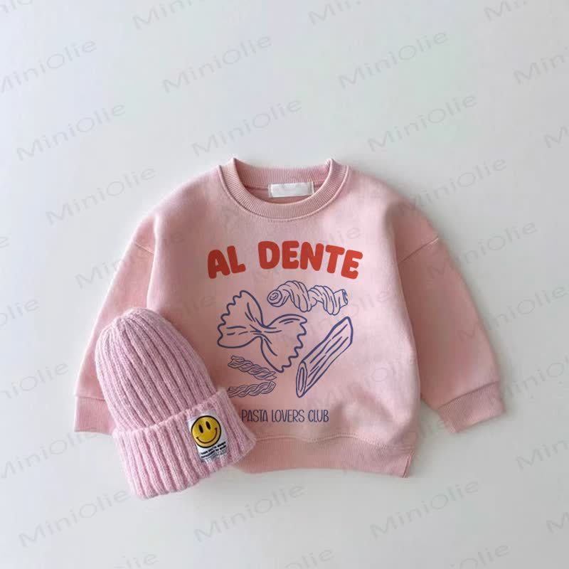 AL DENTE PASTA LOVERS CLUB Baby Girl Pink Sweatshirt - Pink - 2-3T - image 1