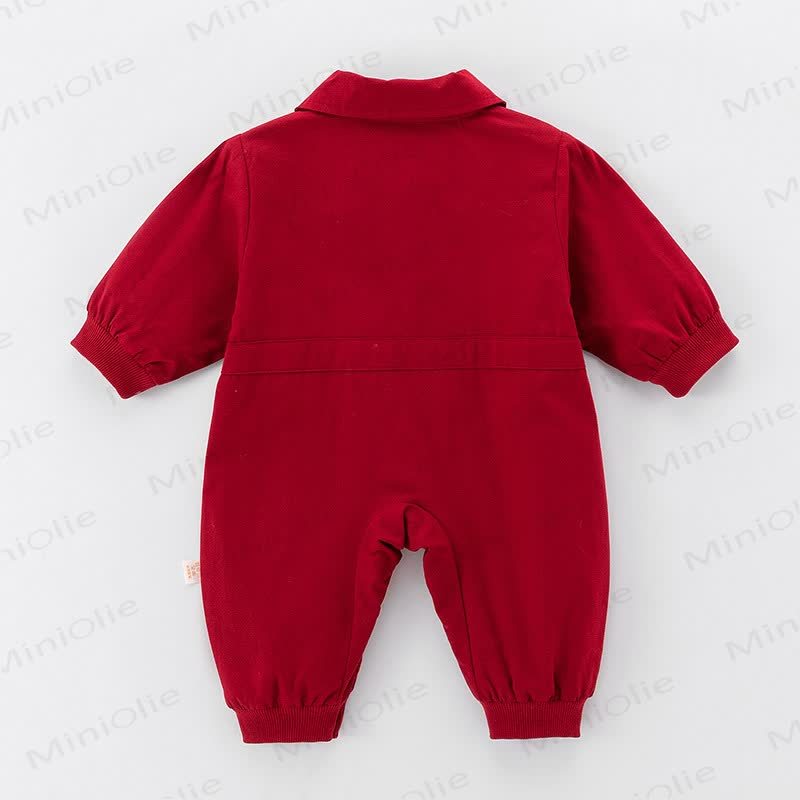 Baby Cartoon Puppy Newborn Collared Romper - image 2