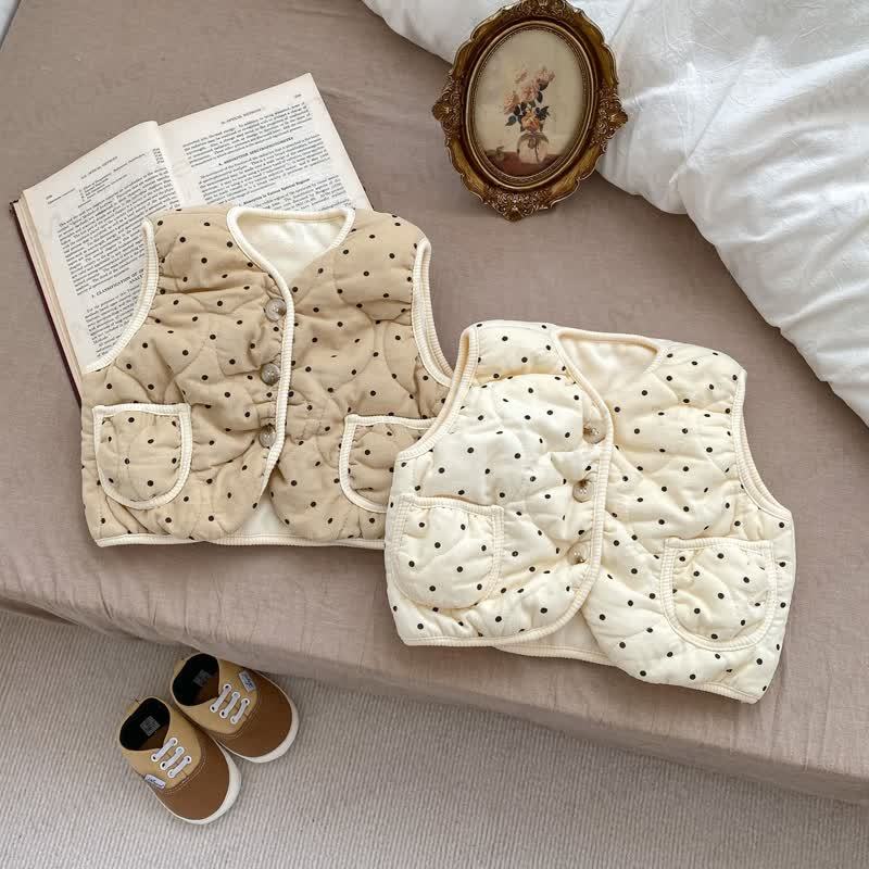 Baby Polka Dot Sleeveless Vest Outerwear - image 1