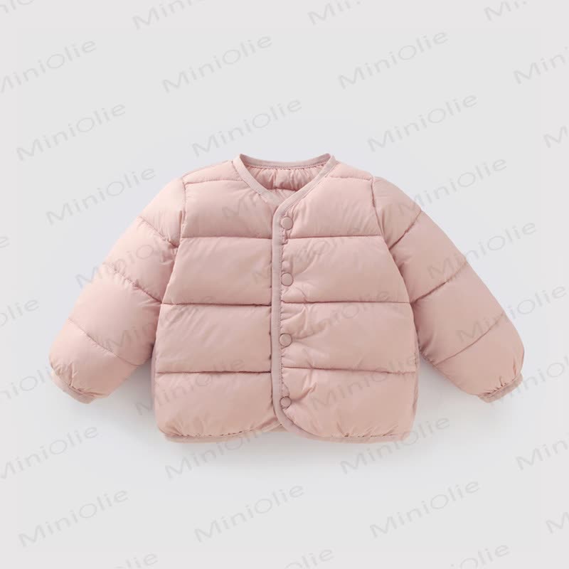 Baby Toddler Solid Color Warm Outerwear - Pink - 5-7T - image 3