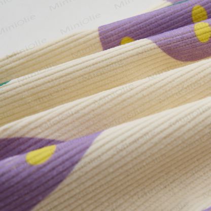 Baby Toddler Purple Strawberry Beige Corduroy Overalls  - image 5