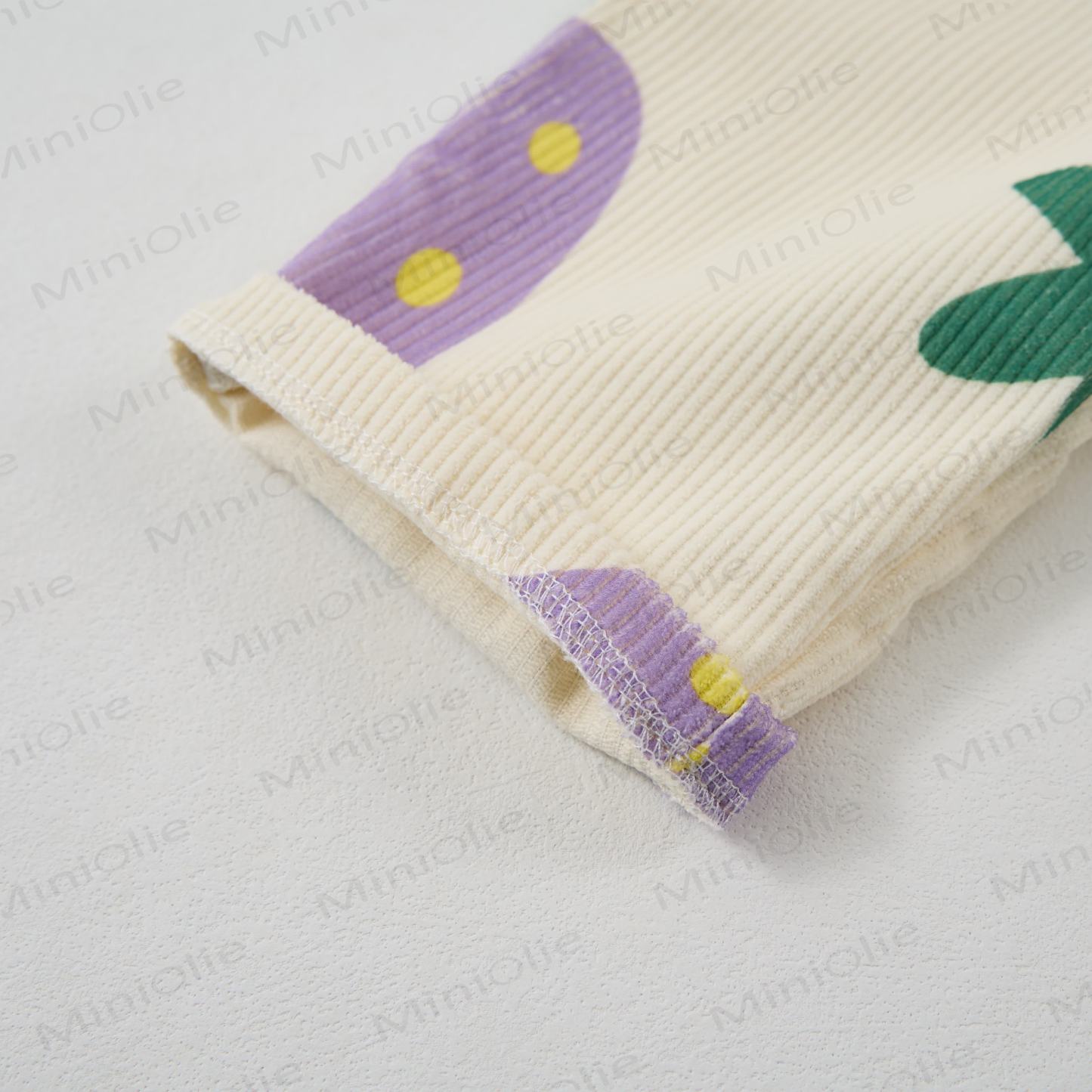 Baby Toddler Purple Strawberry Beige Corduroy Overalls  - image 4