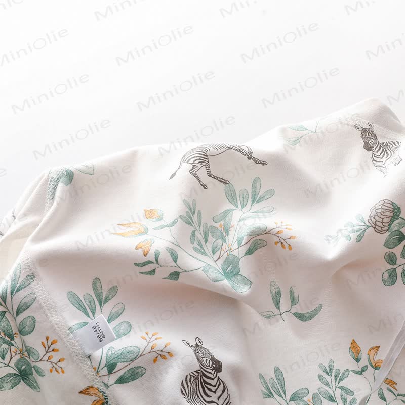 Baby Zebra Floral Print Newborn Pajamas Romper - image 3