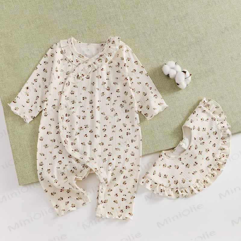 Baby Floral Print Newborn Romper - Floral - 18-24M - image 2