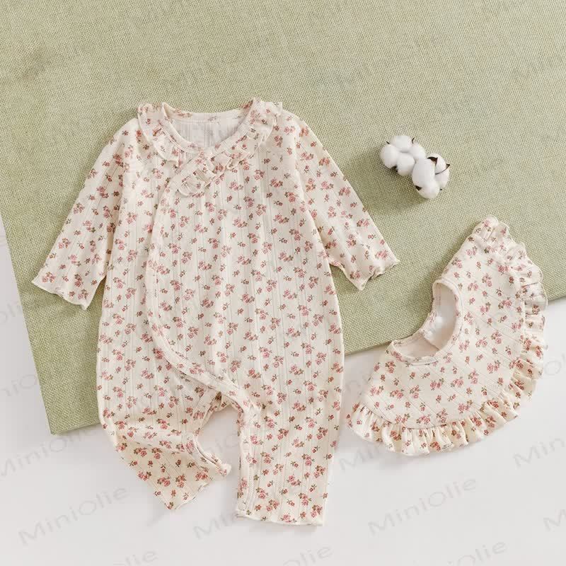Baby Floral Print Newborn Romper - Rose - 18-24M - image 1