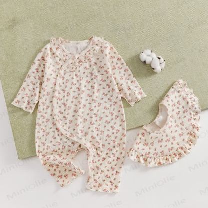 Baby Floral Print Newborn Romper - Rose - 18-24M - image 1
