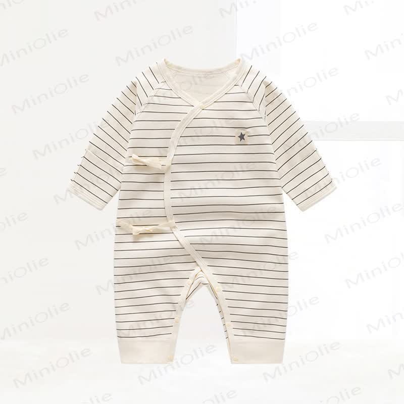 Baby Cute Newborn Kimono Sleepwear Romper - White - 12-18M - image 3
