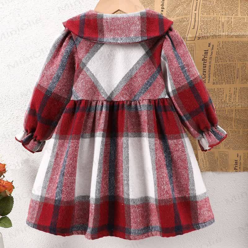 Baby Toddler Girl Plaid Baby Collar Dress - image 2