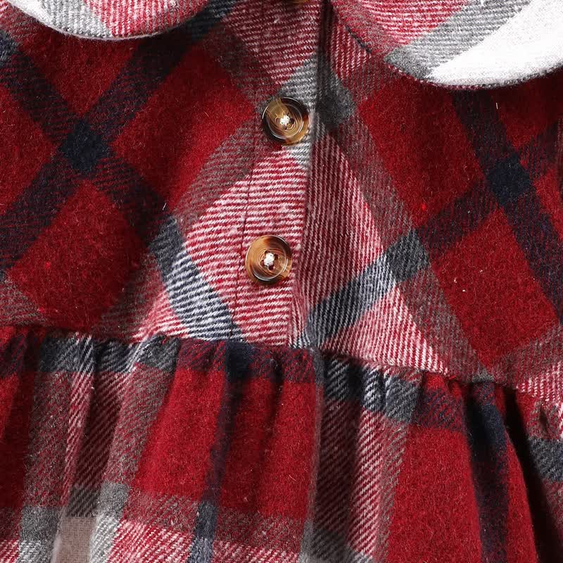 Baby Toddler Girl Plaid Baby Collar Dress - image 5
