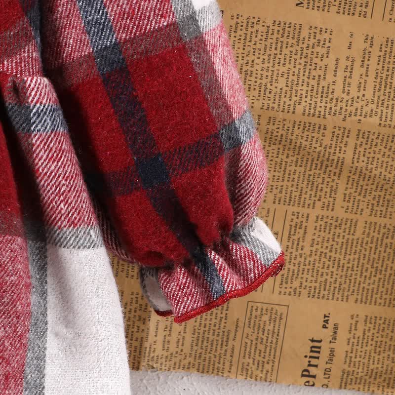 Baby Toddler Girl Plaid Baby Collar Dress - image 6