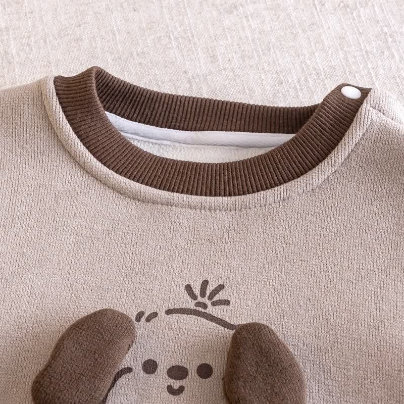 Hapi Yogurl Puppy Baby Toddler Boy Color Block Fleece Lined 2-piece Set - image 6