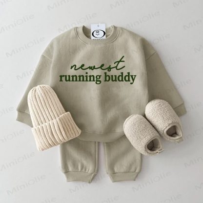 NEWEST RUNNING BUDDY Baby Grey Green 2-piece Set - Grey Green - 2-3T - image 1