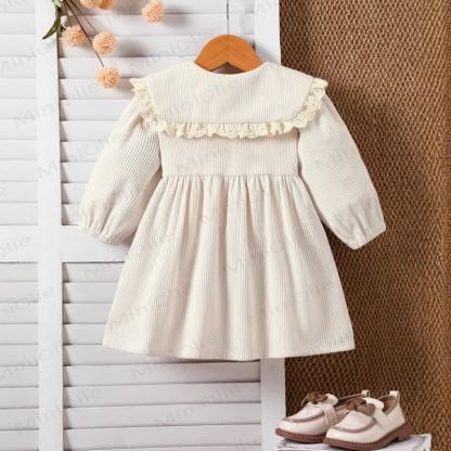 Baby Toddler Girl Lace Cherry Cord Dress - image 3