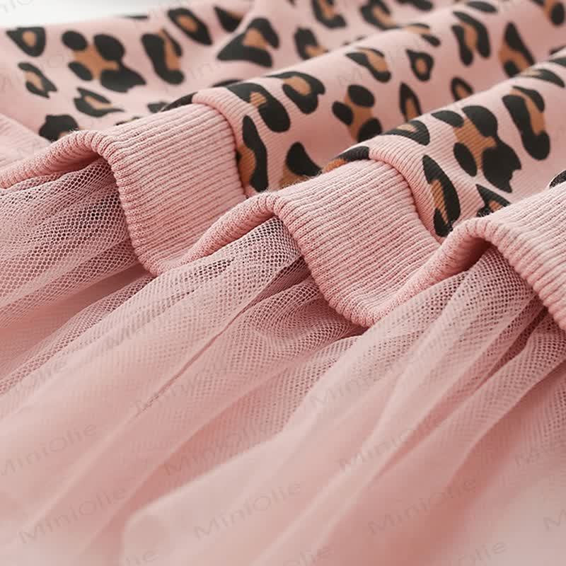 Toddler Girl Leopard Print Crew Neck Cute Sweatshirt - image 4