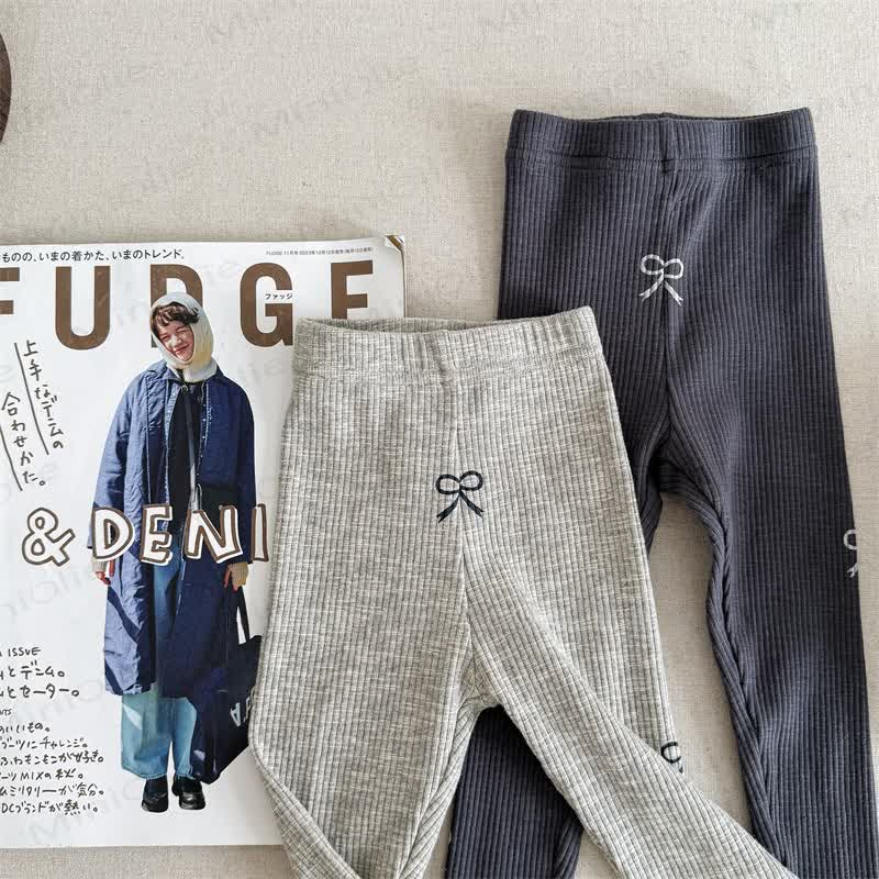 Baby Toddler Girl Bow Leggings - image 1