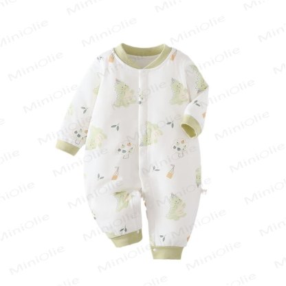 Baby Fruit Dinosaur Print Newborn Pajamas Romper - Green - 18-24M - image 1