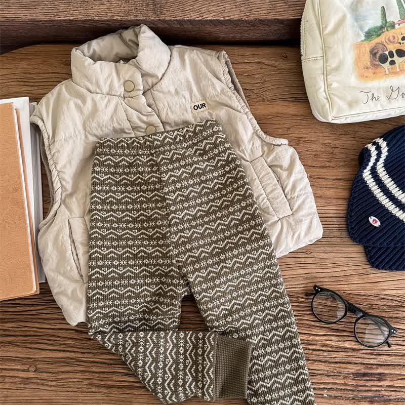 Baby Toddler Girl Flower Fleece Lined Leggings - Coffee - 8Y - image 6