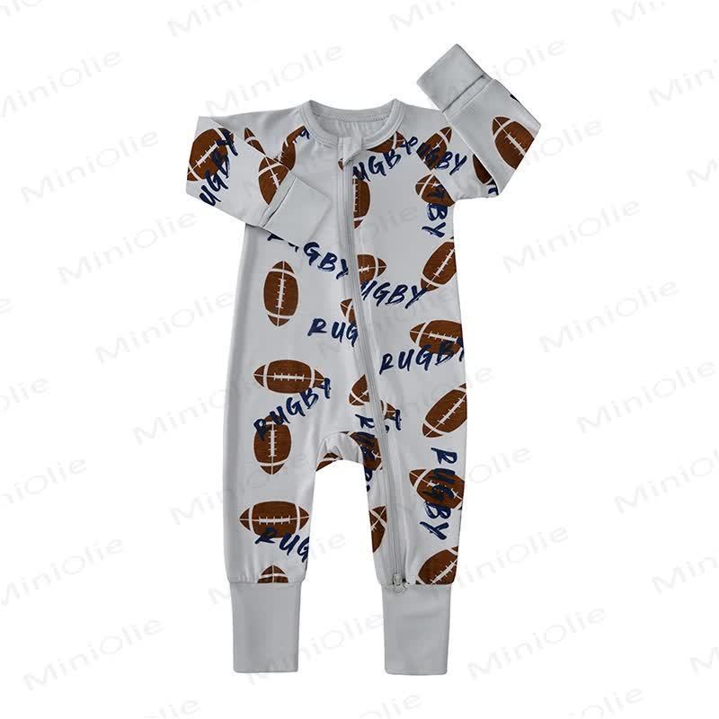 Baby Cartoon Print Pajamas Romper - Grey - 18-24M - image 1
