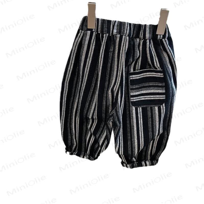 Baby Toddler Stripe Denim Color Block Pants - image 4