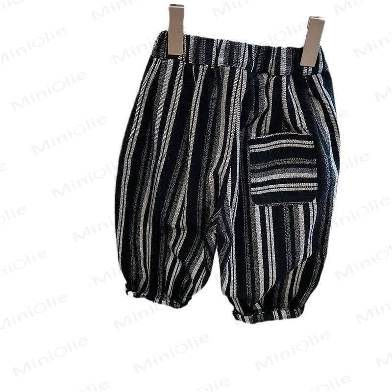 Baby Toddler Stripe Denim Color Block Pants - image 4