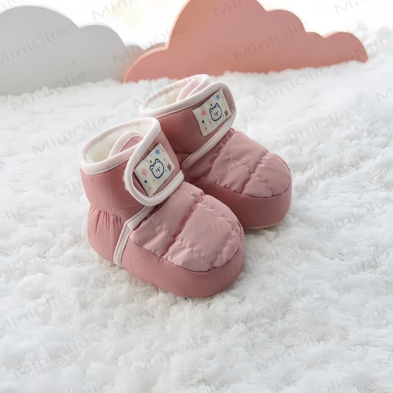 Baby Fleece Lined Bear Boots - Pink - 7C - image 3