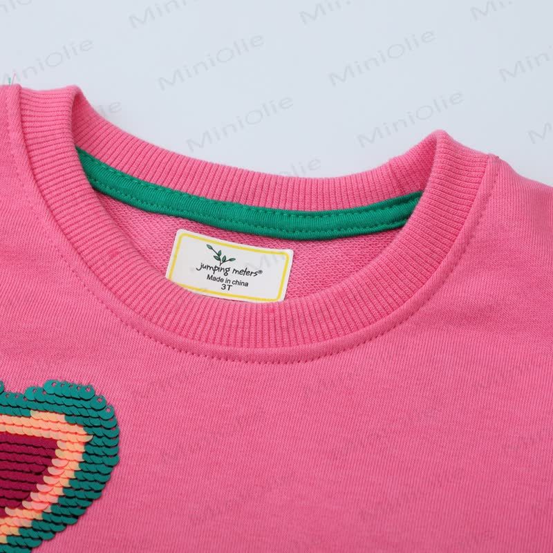 Toddler Cartoon Rainbow Heart Print Sweatshirt  - image 2