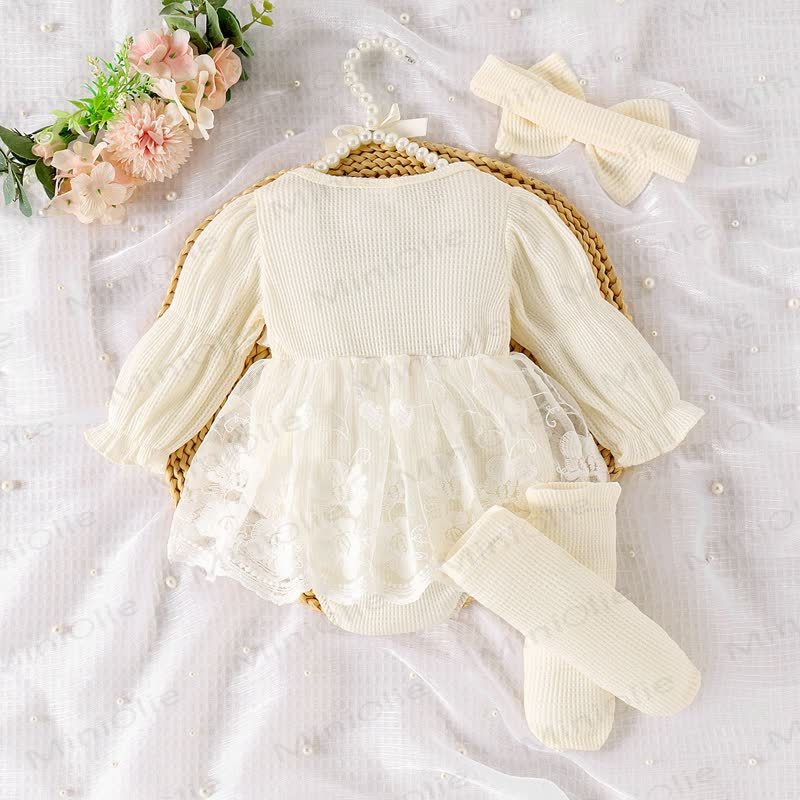 Baby Girl Bow Flower Mesh Dress - image 5