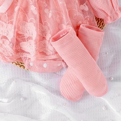 Baby Girl Bow Flower Mesh Dress - image 11
