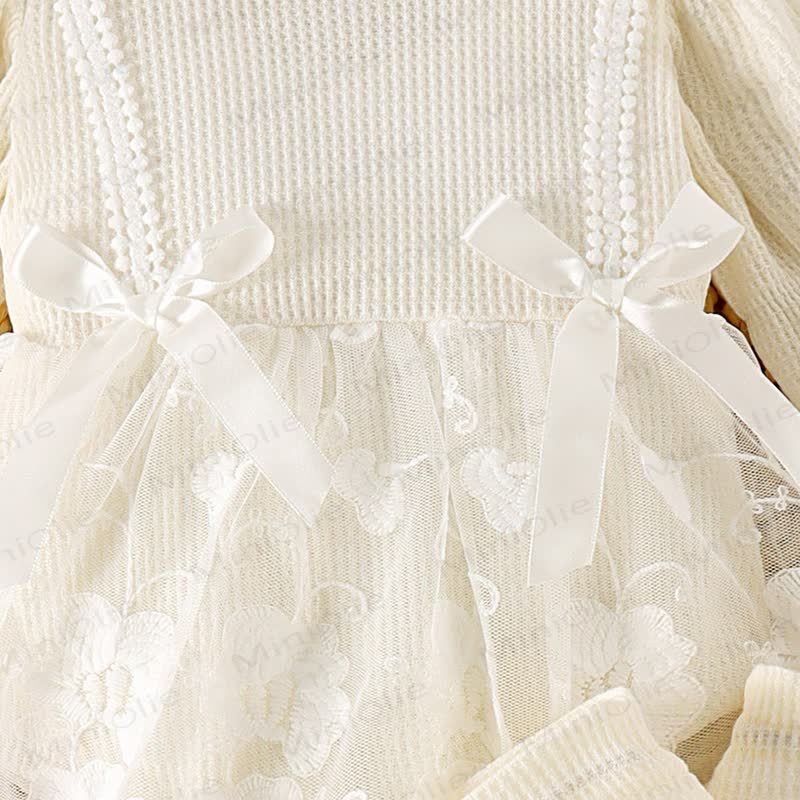 Baby Girl Bow Flower Mesh Dress - image 14