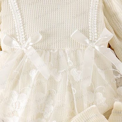 Baby Girl Bow Flower Mesh Dress - image 14