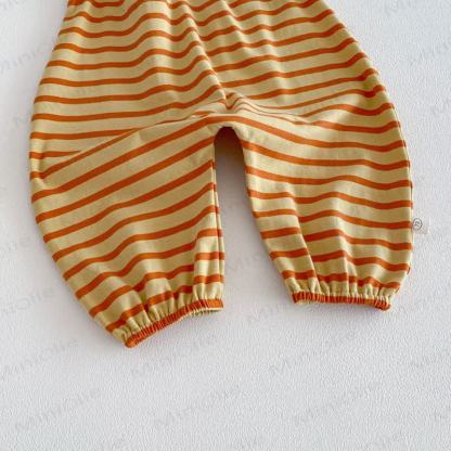 Baby Toddler Stripe Bear Bow Overalls - image 11