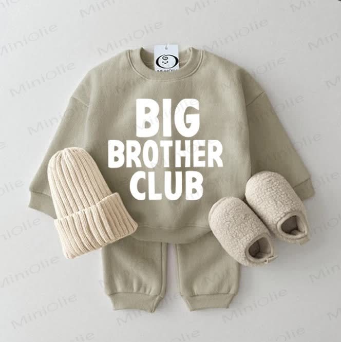 BIG BROTHER CLUB Baby Sweatshirt Grey Green 2-piece Set - Grey Green - 2-3T - image 1