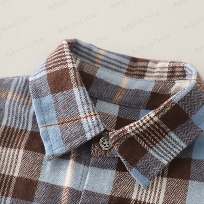 Baby Toddler Boy Dog Plaid Denim 2-piece Set - image 6