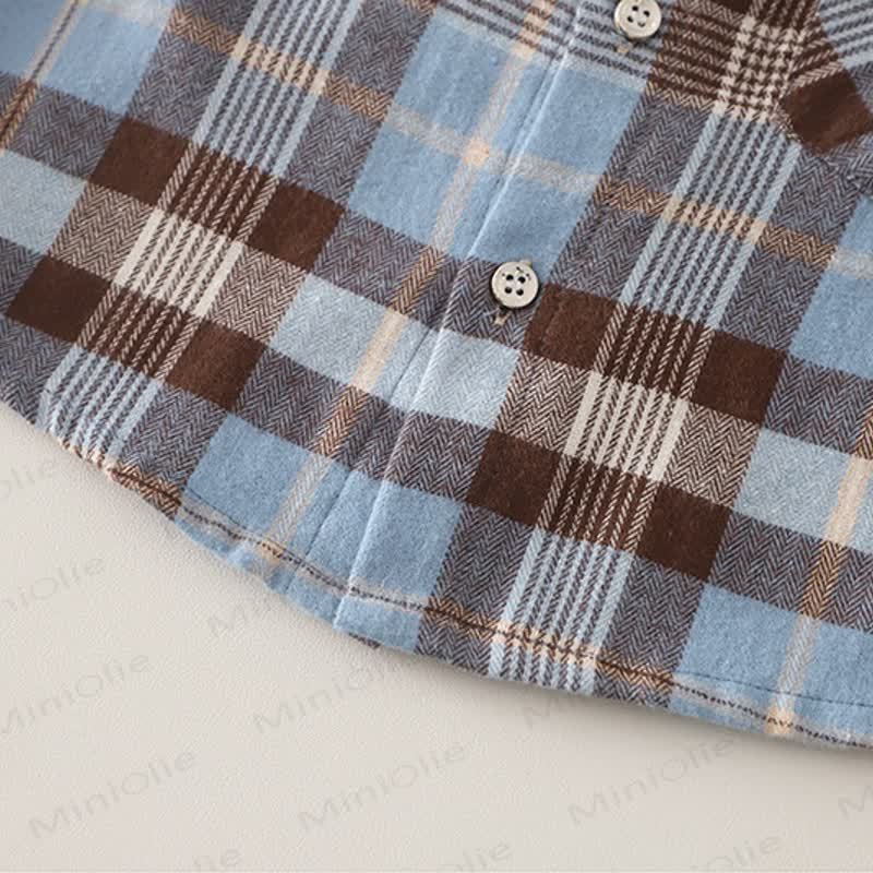 Baby Toddler Boy Dog Plaid Denim 2-piece Set - image 10