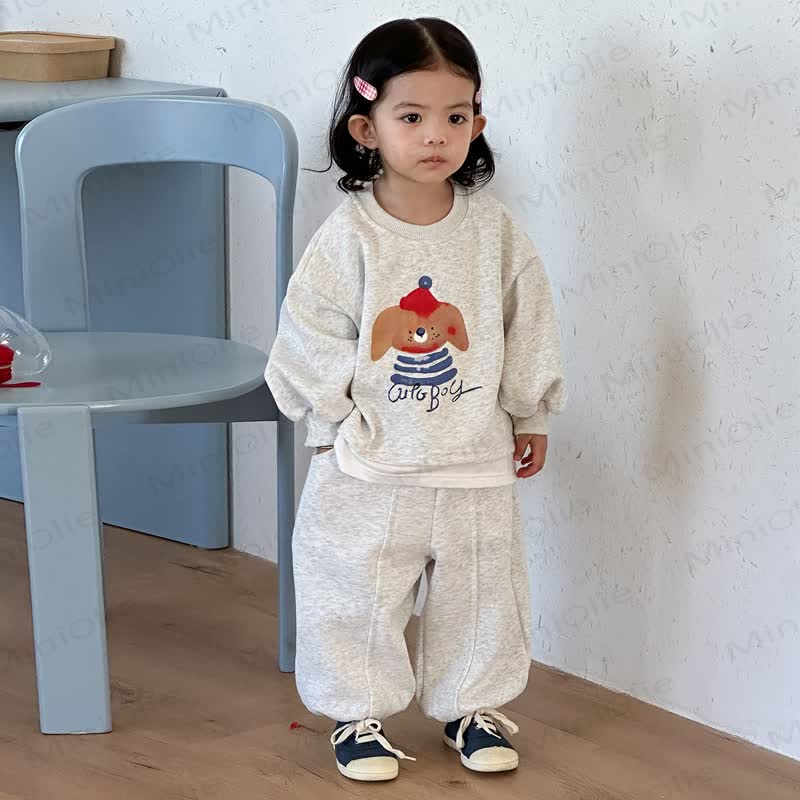 Toddler Kid Animal Fake 2-piece Set - White Grey - 9-10T - image 5