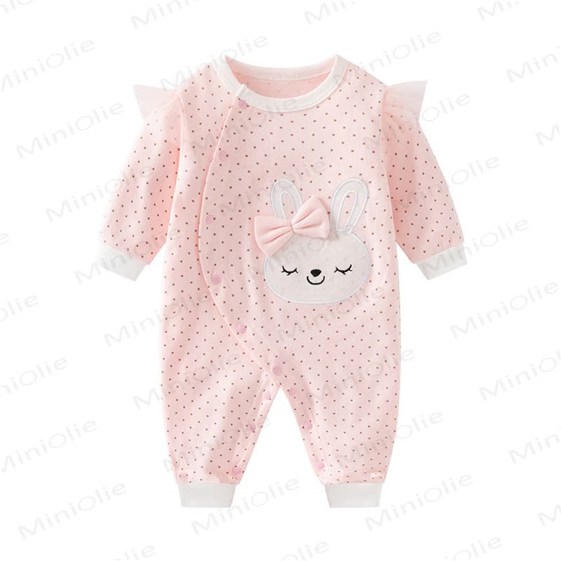 Baby Bunny Bow Romper - Pink Dot - 18-24M - image 6