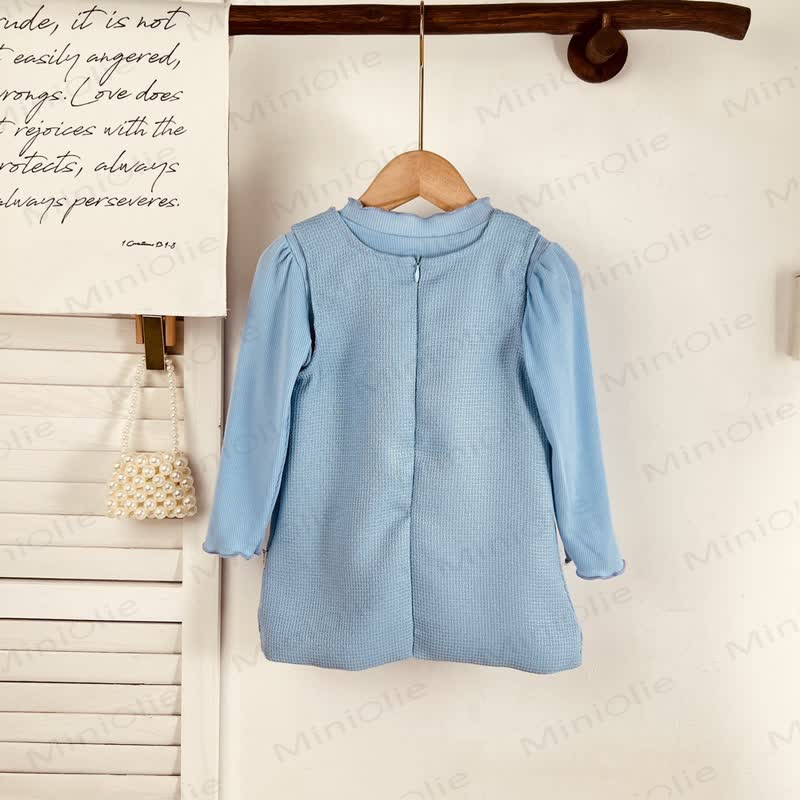 Baby Toddler Girl Bow Solid Color Dress/Top - image 2