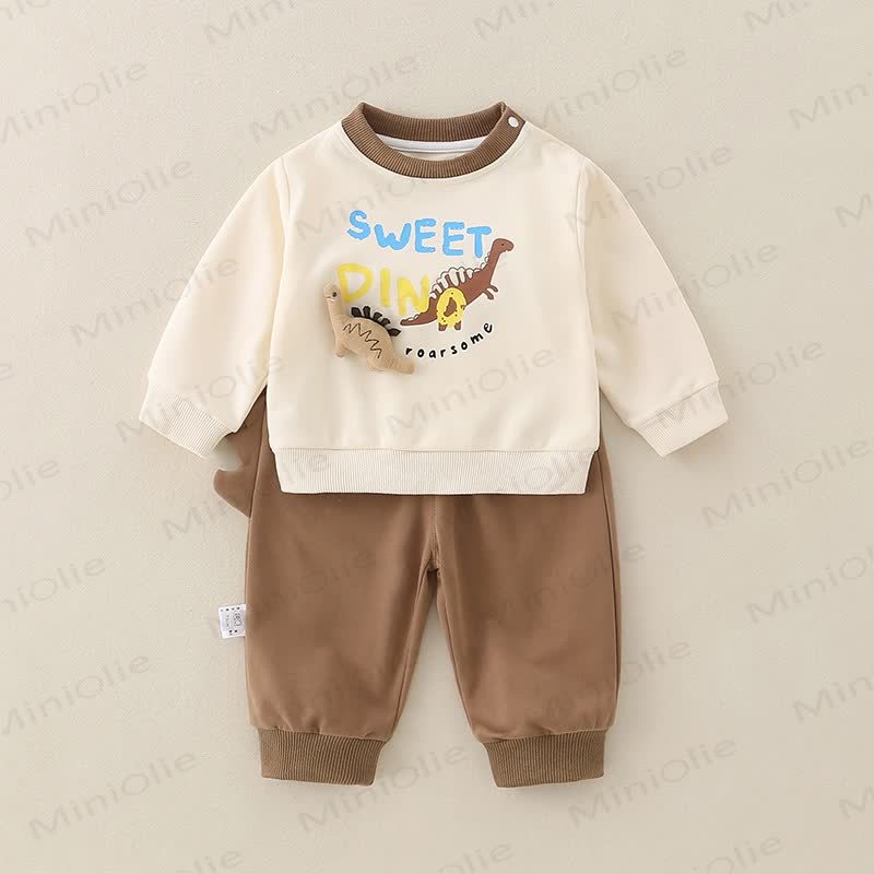 Baby Toddler Boy Animal 2-piece Set - Coffee Dino - 3-5T - image 8
