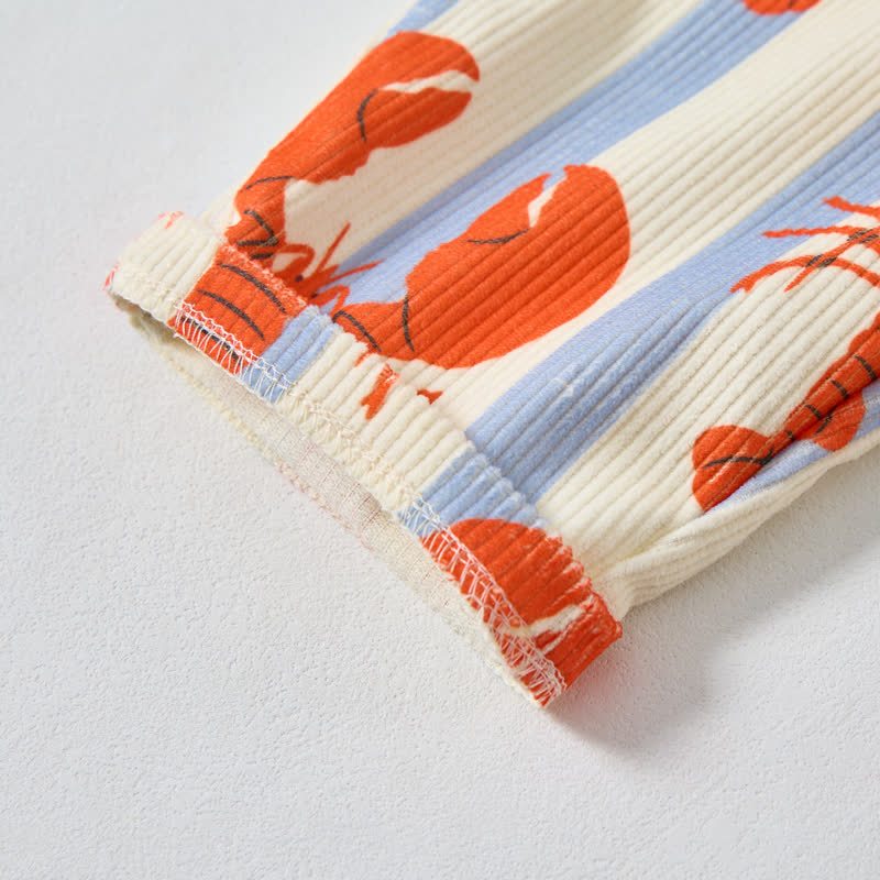 Baby Toddler Beige Blue White Stripe Lobster Cord Pants - image 5