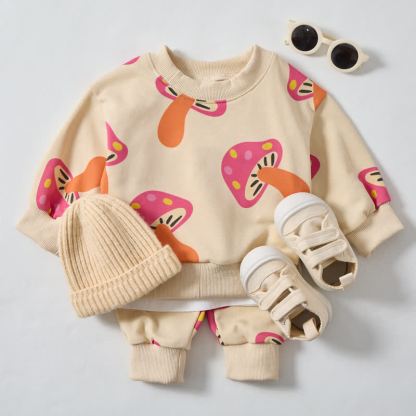 Baby Beige Pink Mushroom 2-piece Set - image 3