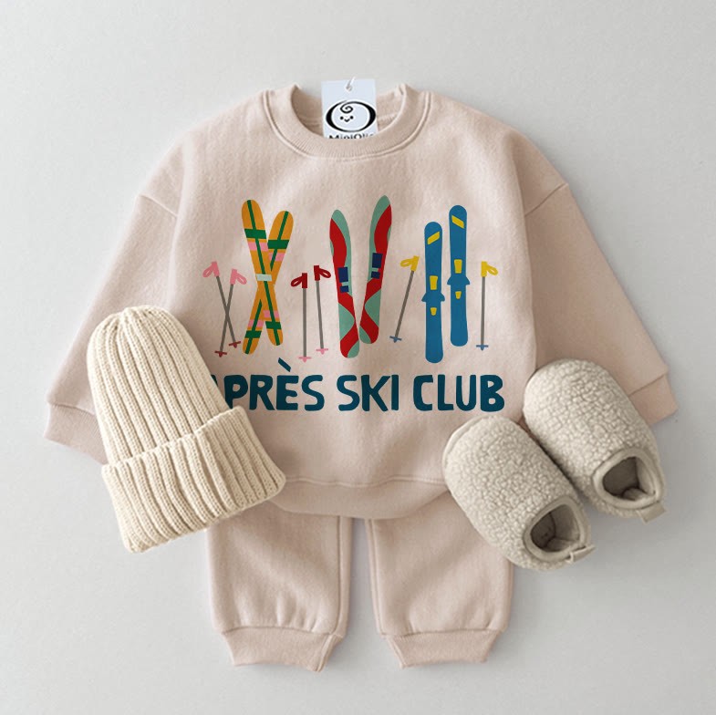APRES SKI CLUB Baby Sweatshirt 2-piece Beige Set - Beige - 2-3T - image 1