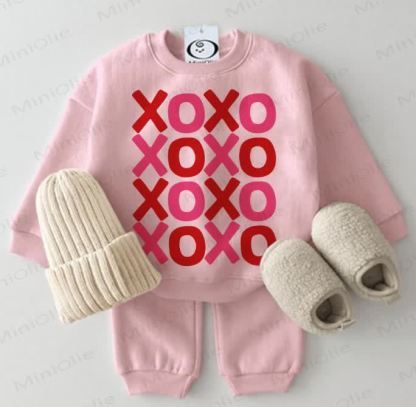XOXO XOXO Baby Sweatshirt 2-piece Pink Set - Pink - 2-3T - image 1
