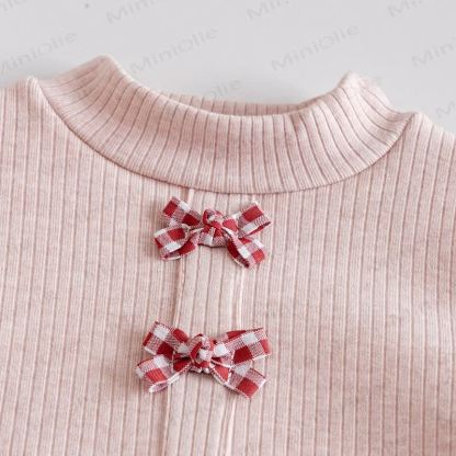 Toddler Girl Bow Lace Knit Top - image 6